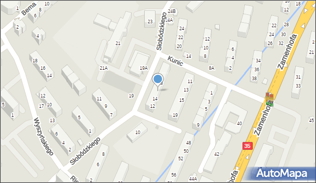 Świdnica, Słobódzkiego Mieczysława Kozara, 16, mapa Świdnicy