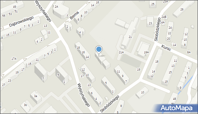 Świdnica, Słobódzkiego Mieczysława Kozara, 17, mapa Świdnicy