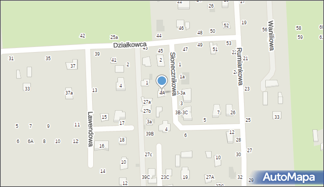 Świdnik, Słonecznikowa, 4A, mapa Świdnika