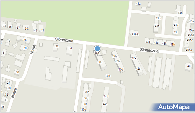 Świebodzin, Słoneczna, 38b, mapa Świebodzin