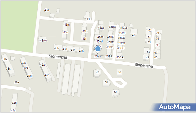 Świebodzin, Słoneczna, 45aa, mapa Świebodzin