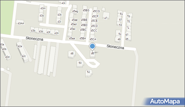 Świebodzin, Słoneczna, 46, mapa Świebodzin