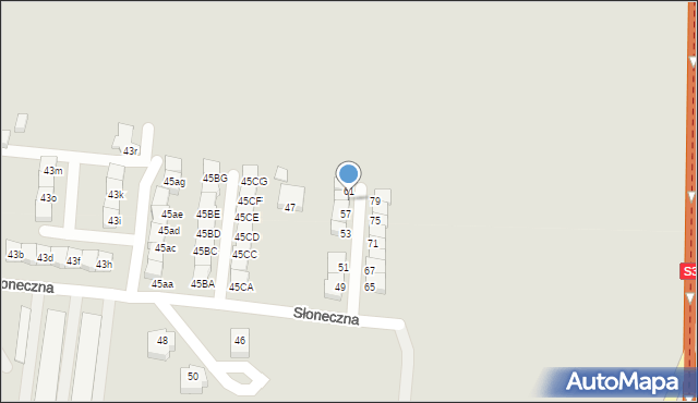 Świebodzin, Słoneczna, 59, mapa Świebodzin