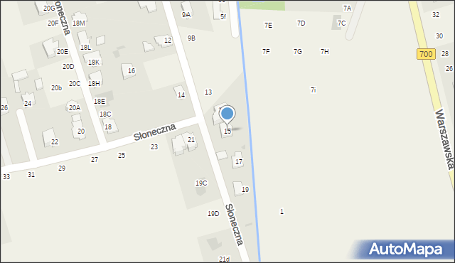 Święcice, Słoneczna, 15, mapa Święcice