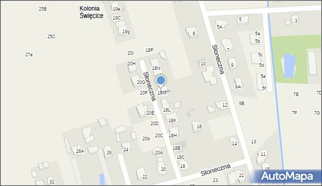 Święcice, Słoneczna, 18M, mapa Święcice