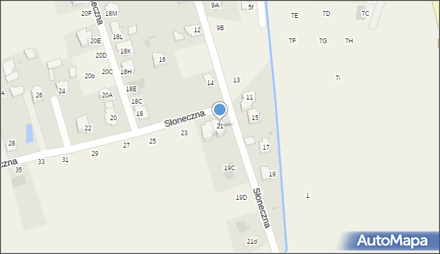 Święcice, Słoneczna, 21, mapa Święcice