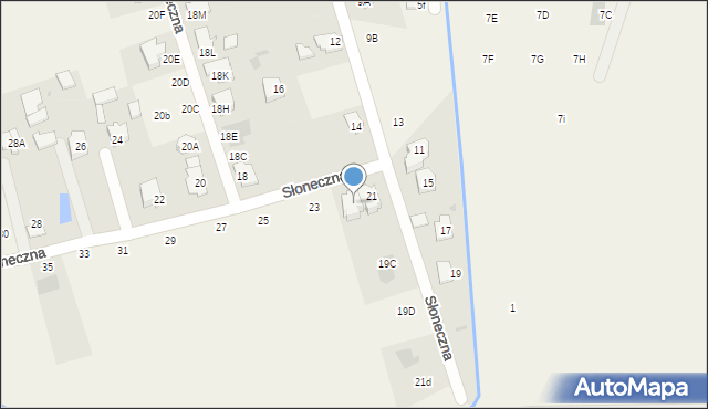 Święcice, Słoneczna, 21A, mapa Święcice