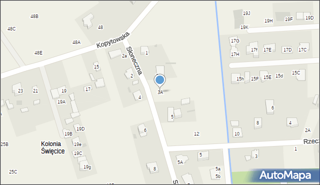 Święcice, Słoneczna, 3A, mapa Święcice