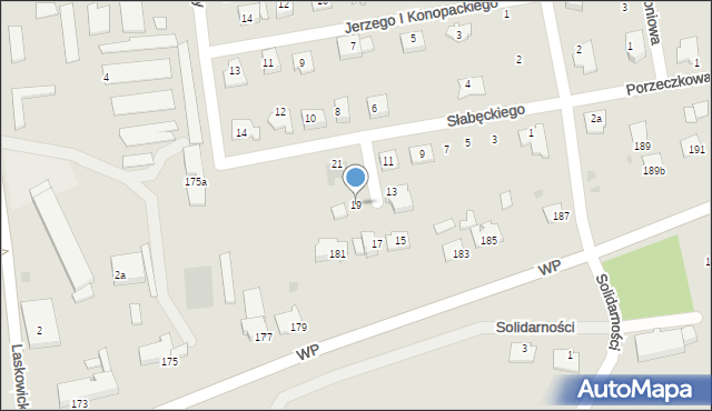 Świecie, Słabęckiego Mieczysława, 19, mapa Świecie