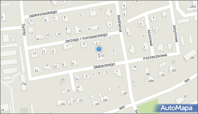 Świecie, Słabęckiego Mieczysława, 4, mapa Świecie