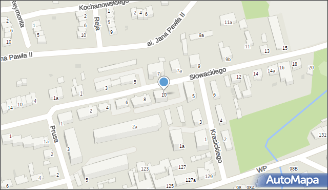 Świecie, Słowackiego Juliusza, 10, mapa Świecie