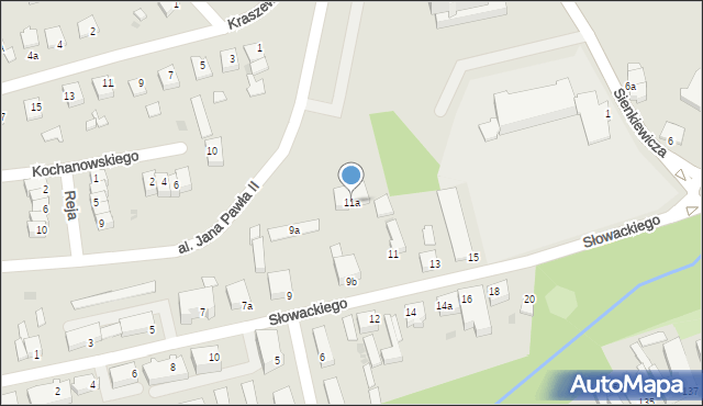 Świecie, Słowackiego Juliusza, 11a, mapa Świecie