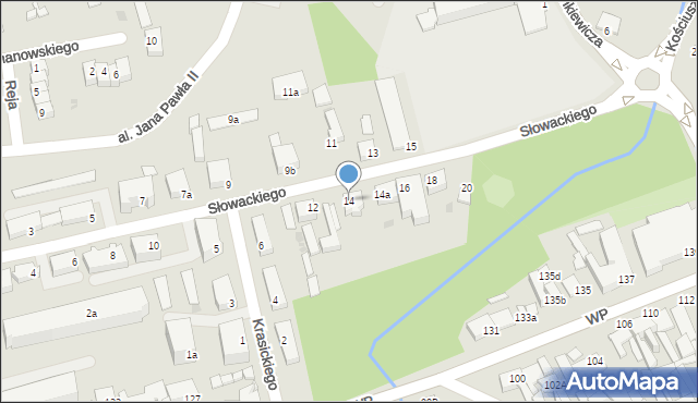 Świecie, Słowackiego Juliusza, 14, mapa Świecie