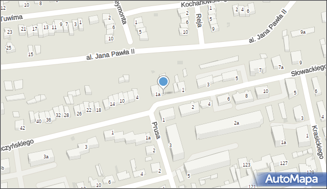 Świecie, Słowackiego Juliusza, 1b, mapa Świecie