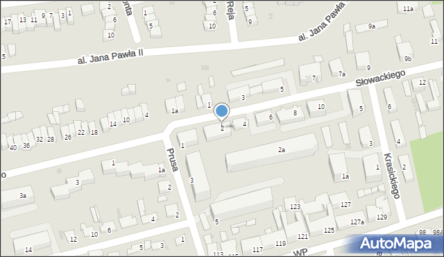 Świecie, Słowackiego Juliusza, 2, mapa Świecie