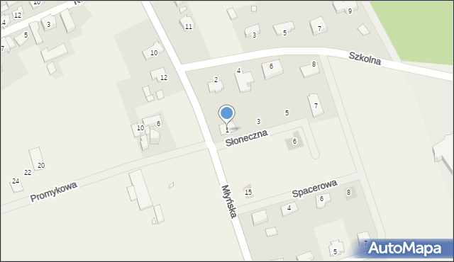 Święta, Słoneczna, 1, mapa Święta