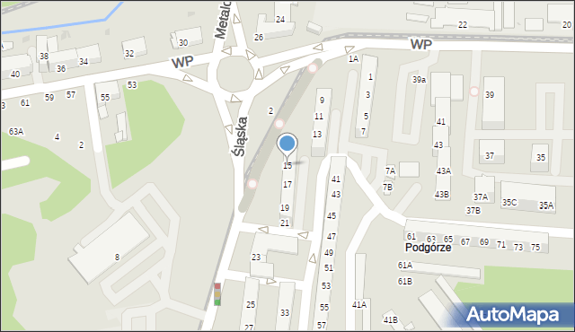 Świętochłowice, Śląska, 15, mapa Świętochłowice