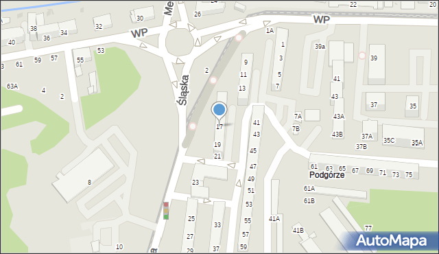 Świętochłowice, Śląska, 17, mapa Świętochłowice