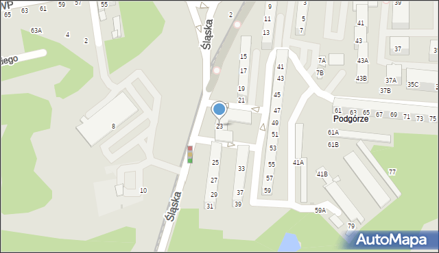 Świętochłowice, Śląska, 23, mapa Świętochłowice