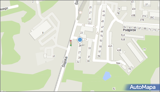 Świętochłowice, Śląska, 25, mapa Świętochłowice