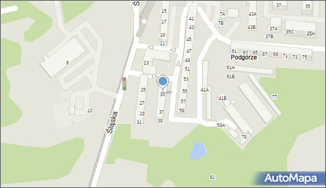 Świętochłowice, Śląska, 33, mapa Świętochłowice