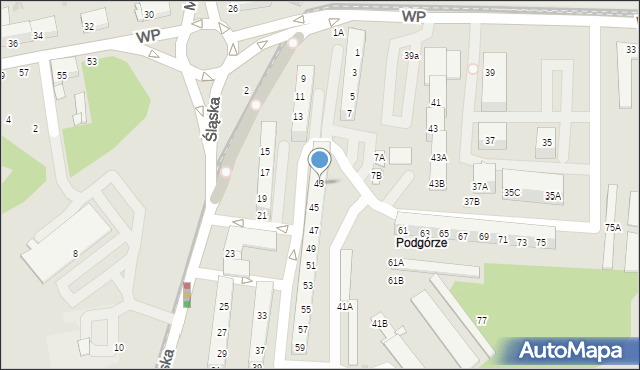 Świętochłowice, Śląska, 43, mapa Świętochłowice