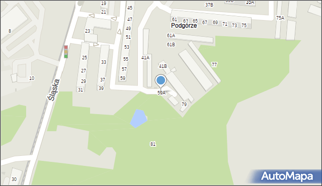 Świętochłowice, Śląska, 59A, mapa Świętochłowice