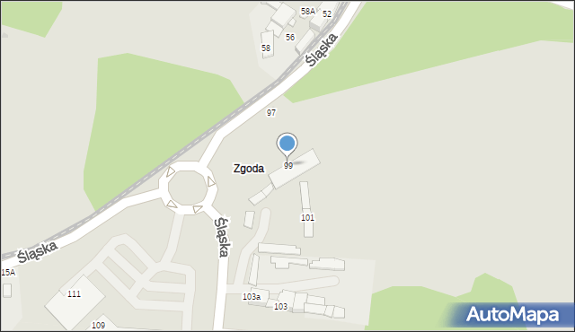 Świętochłowice, Śląska, 99, mapa Świętochłowice