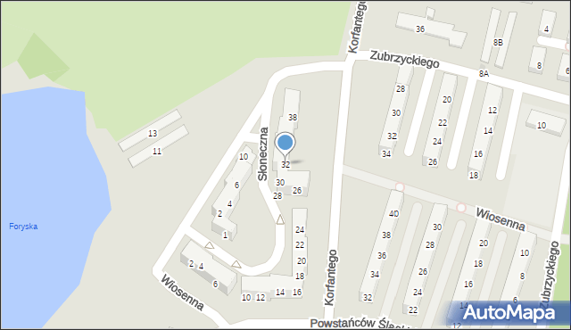 Świętochłowice, Słoneczna, 32, mapa Świętochłowice