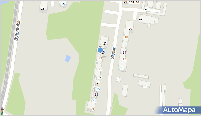Świętochłowice, Ślęzan, 23, mapa Świętochłowice