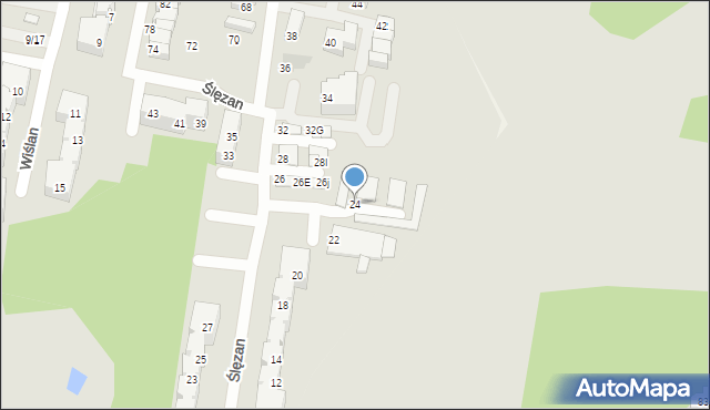 Świętochłowice, Ślęzan, 24, mapa Świętochłowice