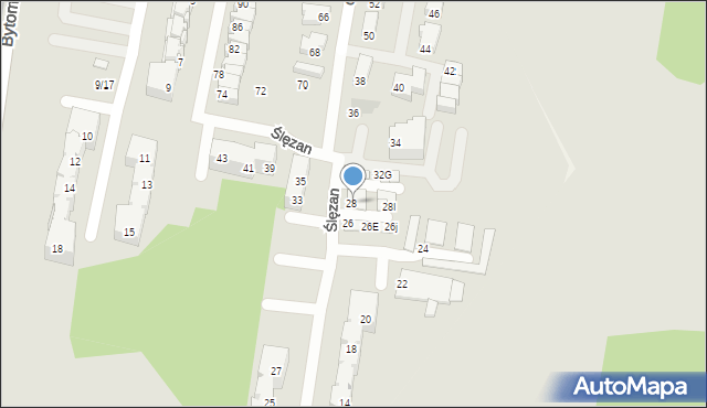 Świętochłowice, Ślęzan, 28A, mapa Świętochłowice