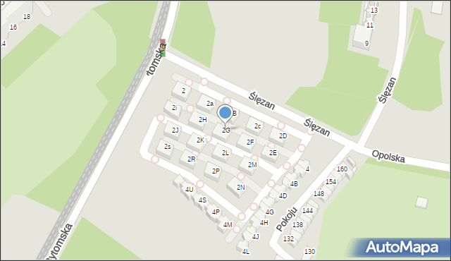 Świętochłowice, Ślęzan, 2G, mapa Świętochłowice