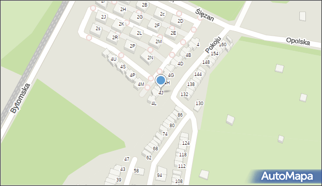 Świętochłowice, Ślęzan, 4J, mapa Świętochłowice