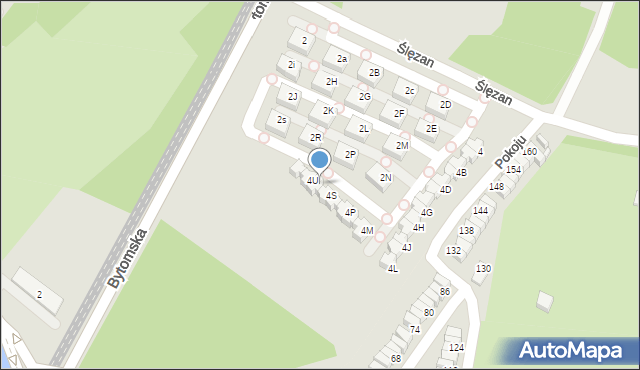 Świętochłowice, Ślęzan, 4T, mapa Świętochłowice