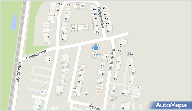 Świętochłowice, Ślęzan, 62b, mapa Świętochłowice