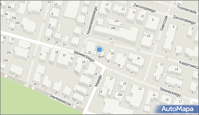 Świnoujście, Słowackiego Juliusza, 20, mapa Świnoujście