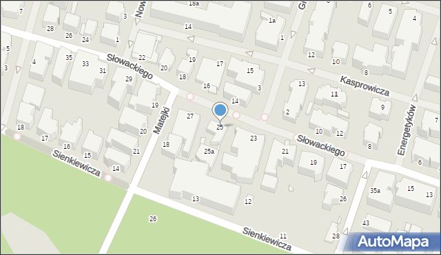 Świnoujście, Słowackiego Juliusza, 25, mapa Świnoujście