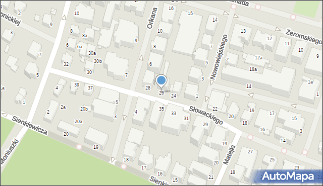 Świnoujście, Słowackiego Juliusza, 26, mapa Świnoujście