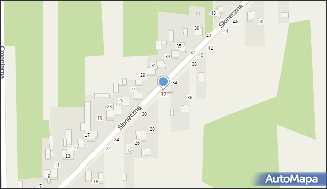 Szarlejka, Słoneczna, 32, mapa Szarlejka