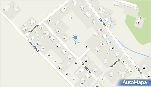 Szczaniec, Słoneczna, 5, mapa Szczaniec