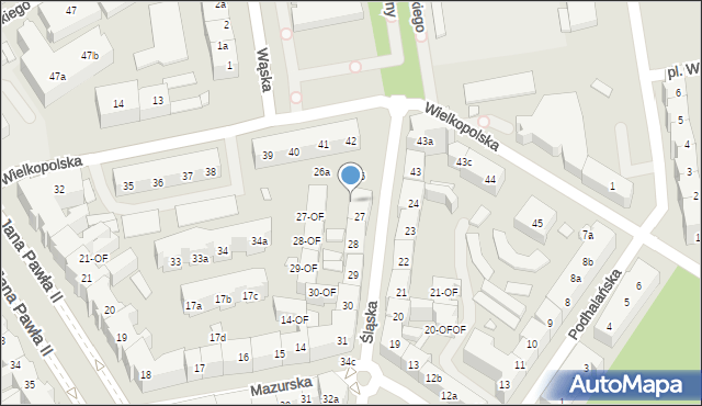 Szczecin, Śląska, 277, mapa Szczecina