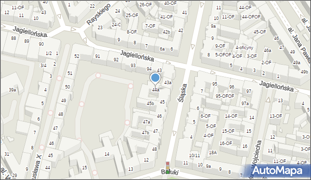 Szczecin, Śląska, 44a, mapa Szczecina