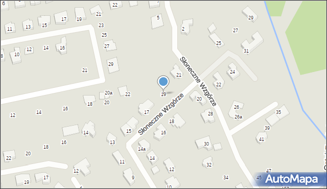 Szczecin, Słoneczne Wzgórze, 19, mapa Szczecina