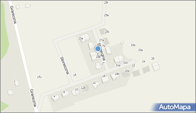 Szczęsne, Słoneczna, 19a, mapa Szczęsne