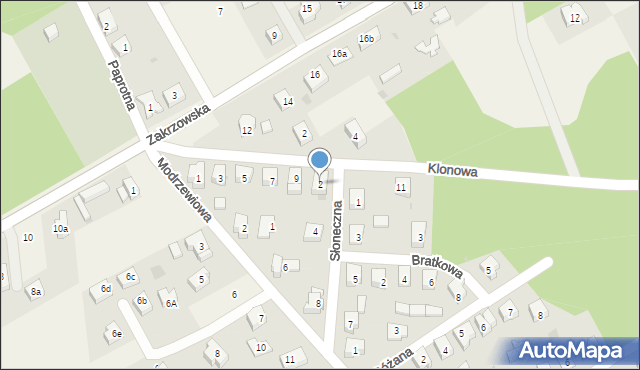 Szczodre, Słoneczna, 2, mapa Szczodre