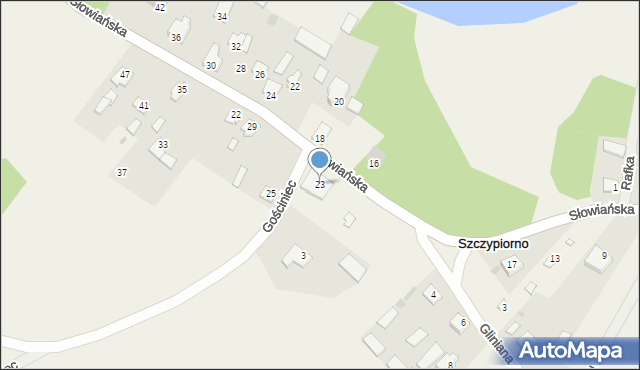 Szczypiorno, Słowiańska, 23, mapa Szczypiorno