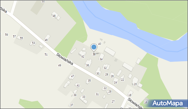 Szczypiorno, Słowiańska, 38, mapa Szczypiorno