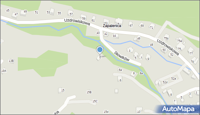 Szczyrk, Słowików, 2, mapa Szczyrk