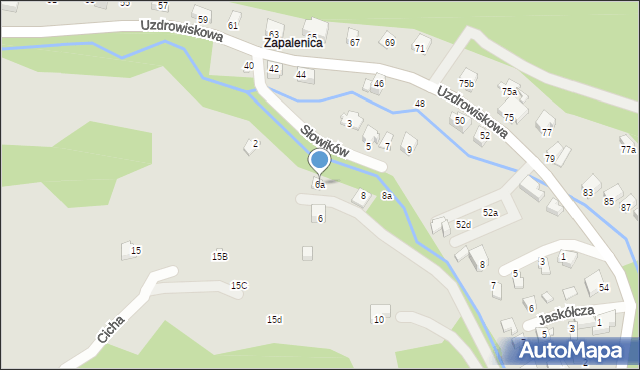 Szczyrk, Słowików, 6a, mapa Szczyrk